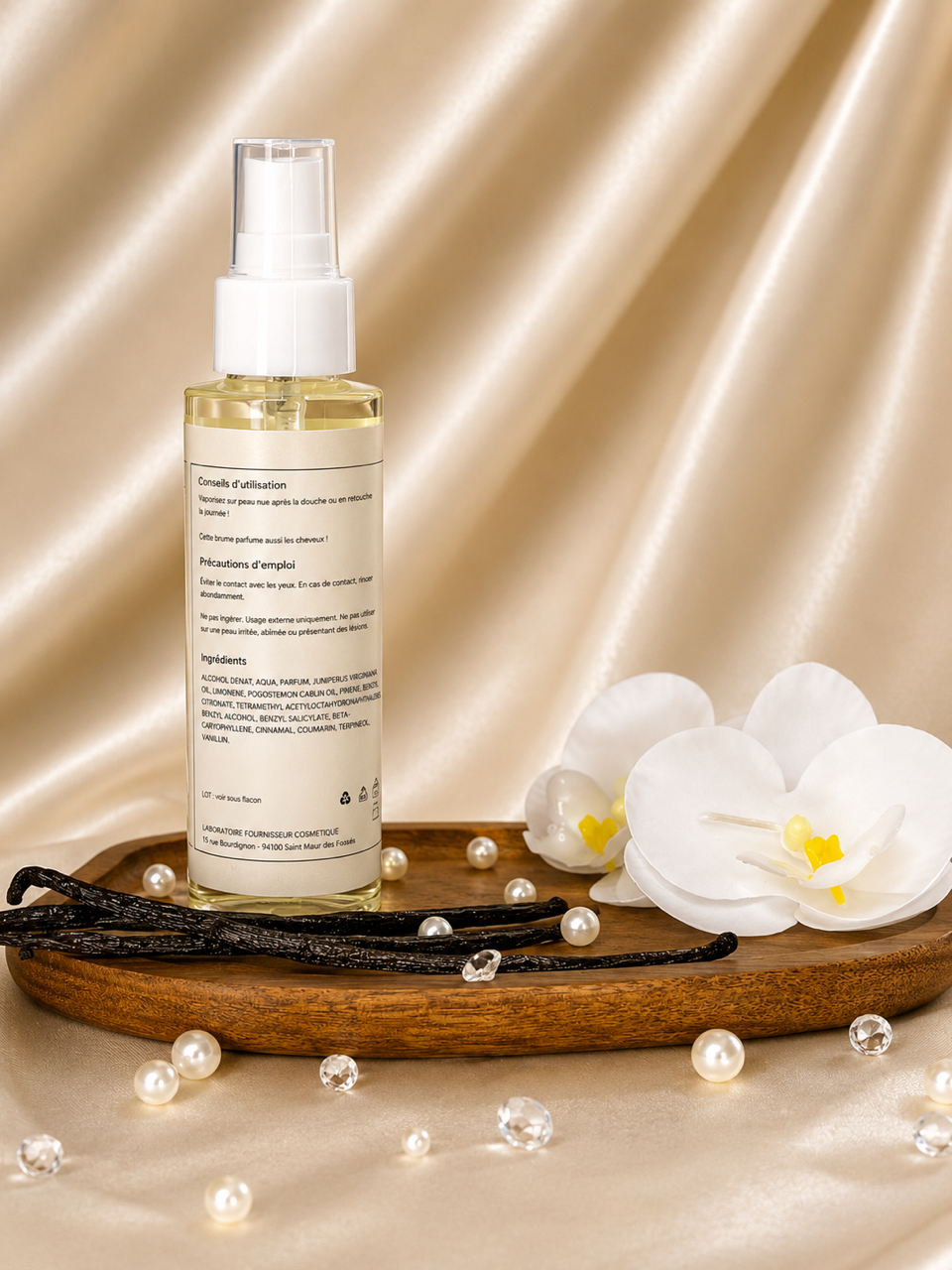 Brume parfumée Vanille - Corps et Cheveux - 100ml